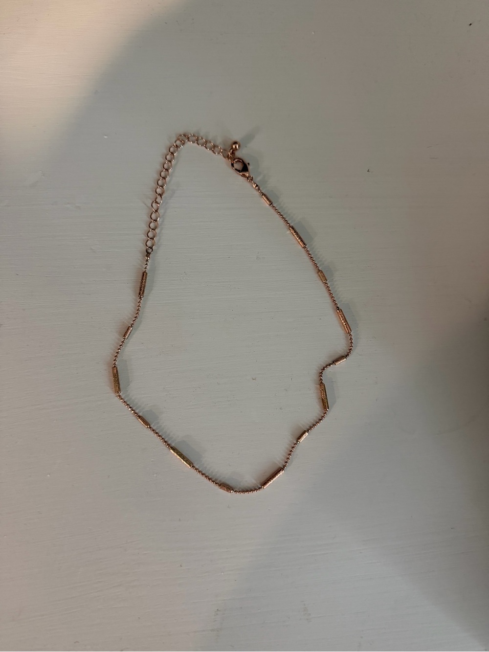 Uncommon James Rose Gold Tube Accent Necklace—Ready to Mingle